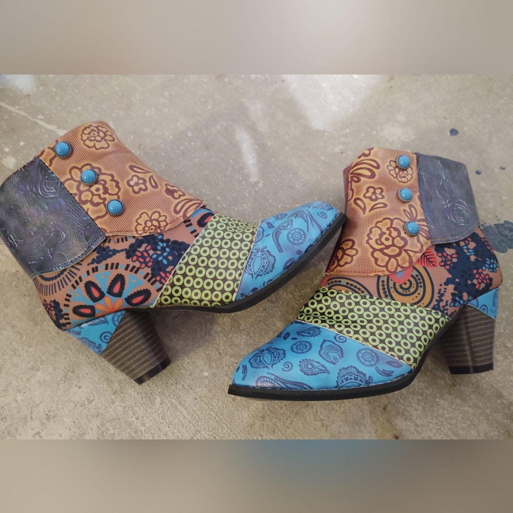 Multi Color/ Pattern Ankle Boots - image 7